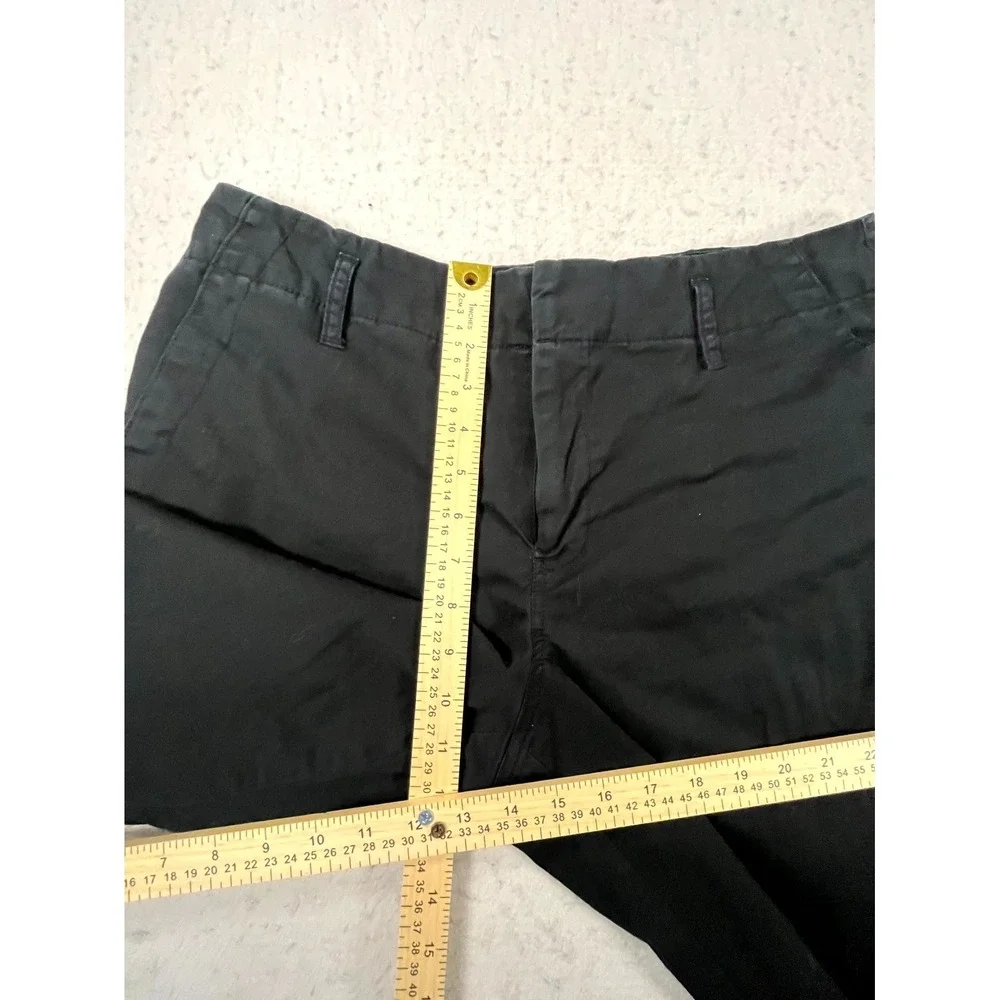A New Day Ankle Chino Pants Womens 10‎ Black Cotton Blend Flat Front High Rise